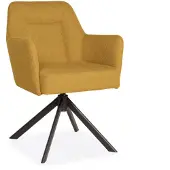 Bommel Wonen Armstoel Salina - draaibaar - stof Barrel Oker - pocketvering - handgreep