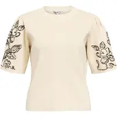 Object Trui 'OBJFlora' taupe / zwart