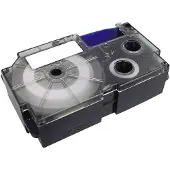 Casio XR-12X1 Labeltape Kunststof Tapekleur: Transparant Tekstkleur: Zwart 12 mm 8 m