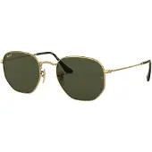 Ray-Ban zonnebril zeshoekige RB3548N 001/58 Gold G-15 groen gepolariseerd