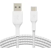 Belkin Braided USB-C-naar-USB-A 3 Meter Wit