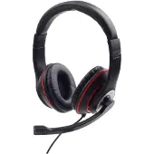 Gembird MHS-03-BKRD Stereo-Headset mit Mikrofon, Schw.