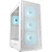 Cougar 382GA50.0004 Midi-tower PC-behuizing Wit 4 voorgeïnstalleerde ventilators, Zijvenster, Geïntegreerde verlichting