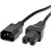 Value C15 - C14 stroomkabel voor UPS/PDU - 3x 1,00mm (rubber) / zwart - 0,50 meter