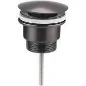 Sapho Niet-afsluitbare wastafelafvoer 5/4", grote stop, 1-5,5cm, gunmetal