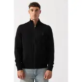 BOSS Gebreid vest 'Kano' zwart
