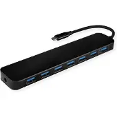 Roline USB 3.2 Gen 1 Hub, 7 poorts, type C aansluitkabel