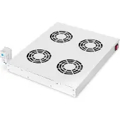 Digitus ventilatiepaneel voor 19'' kasten serie varioFLEX, 4 x ventilator, thermostaat, grijs 4 fans, thermostat, switch, grey (RAL 7035)