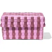 HEMA Mand 20x15cm met deksel geblokt lila