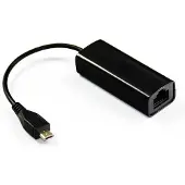 Microconnect USBMICROETHBB ethernetnetwerkkaart (USB MICRO naar Ethernet, Zwart - Garantie: 25J) - 5704174197829