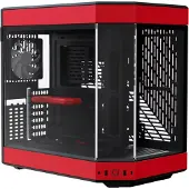 HYTE Kast Y60 ShowCase, Verticale GPU, Glas, Zwart/Rood, ATX