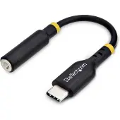 StarTech.com USB-C naar 3.5mm TRRS Headphone/Headset Adapter, Aux Audio Adapter, 3.5mm Jack, USB Type-C Aux Dongle, Hi-Fi 32-bit DAC, Voor Laptop/Phone/Tablet, Ondersteunt USB-C/Thunderbolt