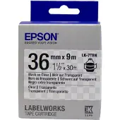 Epson LK-7TBN tape zwart op transparant 36 mm (origineel)