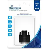 MediaRange VGA naar DVI-adapter DVI-I 24+5-Pin Male VGA Female Zwart