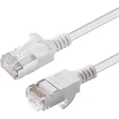 Microconnect V-FTP6A015W-SLIM, 1,5 meter, Cat6a, U/FTP (STP), RJ-45, RJ-45, Wit