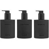 Blomus Kirei glasflessen inkl. wandhouder 3-pack Smoke, gelijmd