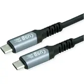 Value USB4 Gen3x2 Kabel, C-C, M/M, 8K UHD-2, 40Gbit/s, 240W, zwart, 0,5 m