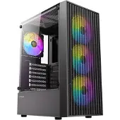 Antec AX27 RGB Elite Behuizing Mid-Tower ATX Tempered Glas met RGB Ventilatoren