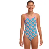 Funkita Single Strap One Piece Swimsuit Blauw,Roze 12 Years Meisje