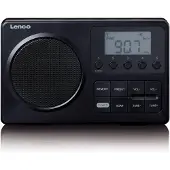 Lenco MPR-035BK - Compacte draagbare FM Radio met LCD-scherm - Zwart
