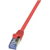 Logilink CQ3094S RJ45 Netwerkkabel, patchkabel CAT 6A S/FTP 10.00 m Rood Vlambestendig, Snagless 1 stuk(s)