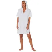 Ocean & Earth V Neck Hooded Poncho Wit S-M