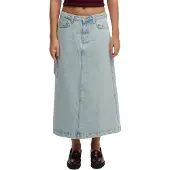 Superdry Dames Blauwe Denim Cargo Maxi Rok (XL), Casual, Katoen W7210406A
