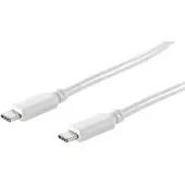 S-Conn USB-C kabel | USB3.1 10 Gbps | PD 60W | 4K 60Hz | wit | 1 meter
