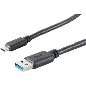 S-Conn USB-C naar USB-A kabel - USB3.0 - tot 2A / zwart - 3 meter