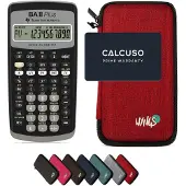 Texas Instruments TI-BA II Plus incl. WYNGS Beschermhoes Rood - Financiële Rekenmachine - Basis Pakket