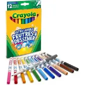 Crayola Ultra-clean Washable Markers - 12 stuks Color max met fijne punt
