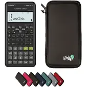 Casio fx-570ES Plus 2nd edition incl. WYNGS Beschermhoes Zwart - Wetenschappelijke Rekenmachine - Basis Pakket