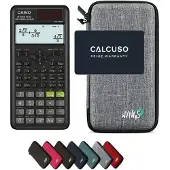 Casio fx-85ES Plus 2nd edition incl. WYNGS Beschermhoes Lichtgrijs - Wetenschappelijke Rekenmachine - Basis Pakket