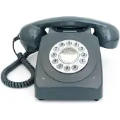GPO 746PUSHGREY - Telefoon retro jaren ‘70, druktoetsen, grijs