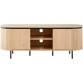 CALICOSY Tv-meubel met 2 deuren en zijkanten met groef l150 cm malaga