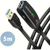 Axagon ADR-305 USB-kabel USB 3.2 Gen1 USB-A bus, USB-A stekker 5 m