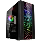 GAMERSWEAR Unity Adapt ARGB, Midi-toren, PC-behuizing, zwart, transparant, compatibel met ATX, EATX, micro ATX, Mini-ITX, materiaal: ABS, staal, gehard glas, geschikt voor gaming