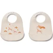 Liewood Lätzchen - Silikon - 2er-Pack - Tilda - Dream/Ecru - - One Size - Lätzchen