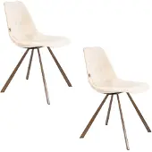 Dutchbone Franky Eetkamerstoelen Beige - Set van 2