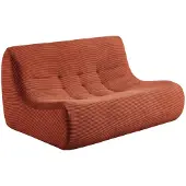 Sweeek Fauteuil corduroy 2 zitplaatsen Terracotta