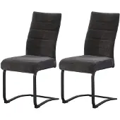Furnilux Leni stoel set van 2 in antraciet moderne design fauteuils