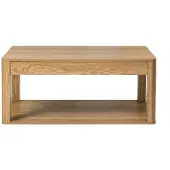 CALICOSY Salontafel met 2 rechthoekige bladen in houtlook l90 cm cÉlia