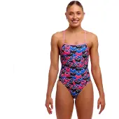 Funkita Strapped In One Piece Swimsuit Blauw AUS 10 Vrouw