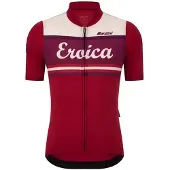 Santini Eroica Orcia Korte Mouw Wielertrui Rood XS Man
