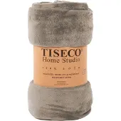 Tiseco Plaid Home Studio Cosy Taupe-240 x 220 cm