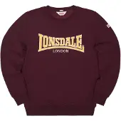 Lonsdale Sweatshirt 'BERGER LP181' donkerrood