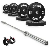 VirtuFit Olympische Bumper Plate Halterset - 120 kg