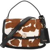 GUESS Schoudertas 'AUDREY' cognac / zwart / natuurwit