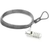 ACT notebookslot met cijfercode - Noble Wedge lock (3,2 x 4,5 mm) / zilver - 2 meter