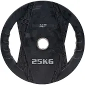 Muscle Power Olympische Halterschijf met Handgrepen - Rubber - 25 kg